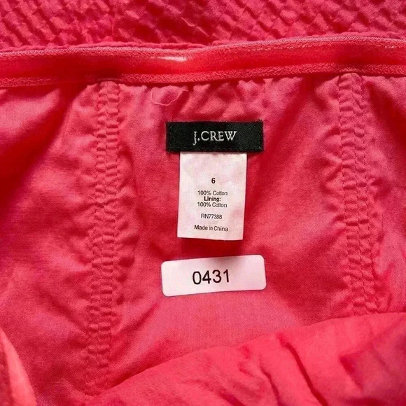 J. Crew Dress 6 Pink Halter Sundress Seersucker Sleeveless Zip Knee Length Lined - Picture 5 of 11